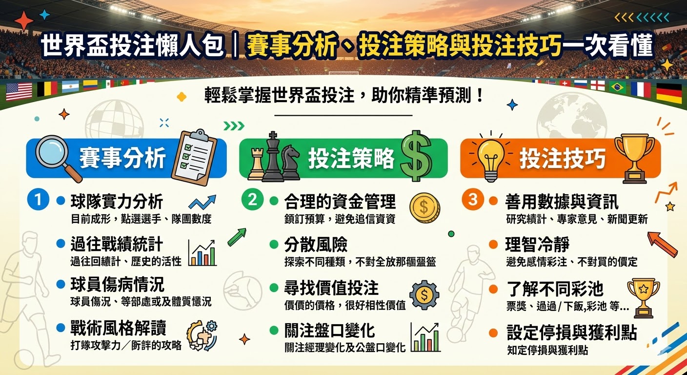 世界盃投注懶人包｜賽事分析、投注策略與投注技巧一次看懂