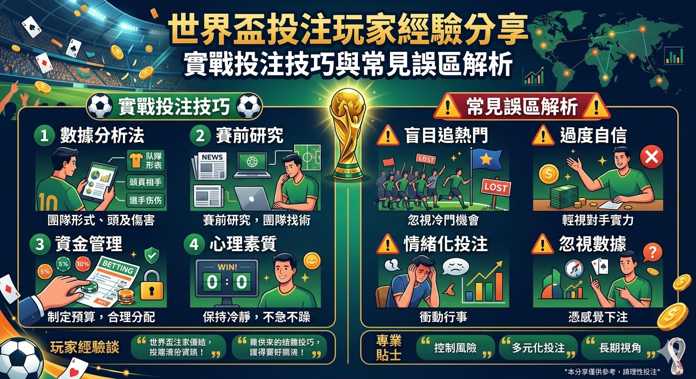 世界盃投注玩家經驗分享｜實戰投注技巧與常見誤區解析